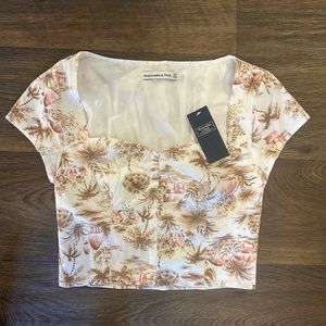 Abercrombie Cap Sleeve Crop Top